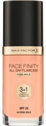 MAX Factor Facefinity All Day Flawless дълготраен фон дьо тен SPF 20 цвят 64 Rose Gold 30ml