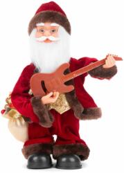 MagicHome MagicHome karácsonyi dekoráció, Mikulás gitárral, 3x AAA, 35 cm, zenélő (ST8091323)