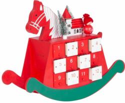 MagicHome MagicHome karácsonyi dekoráció, Fa adventi naptár - lovacska, 2 LED, 2x AAA, 34, 5 x 12 x 28 cm (ST8091143)