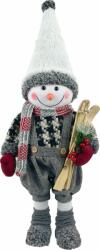 MagicHome MagicHome karácsonyi dekoráció, Hóember fiú sítalppal, 60 cm (ST8090573)