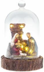 MagicHome MagicHome karácsonyi dekoráció, Betlehem üvegkupolában, 7 LED, 2x AAA, belső, 11, 8 x 11, 8 x 19 cm (ST8090884)