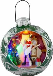 MagicHome MagicHome karácsonyi dekoráció, Hógömb balerina, 7 LED, színes, dallamokkal, 3x AA, belső, 30, 5 x 26 (ST8090890)