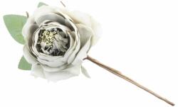 MagicHome virág, kivirult rózsa, zöld, szár, virágméret: 11 cm, virághossz: 22 cm, 6db/csomag (ST8090549)