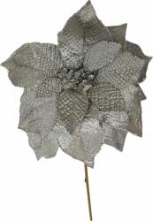 MagicHome MagicHome karácsonyi virág, Poinsettia, ezüst, szár, virágméret: 35 cm (ST8091560)