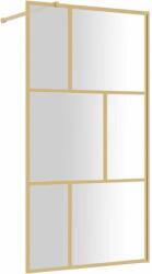 vidaXL Aranyszínű zuhanyfal átlátszó esg üveggel 100 x 195 cm (154957) - pepita