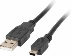 Lanberg USB 2.0 mini AM-BM5P ferrite magos kábel 1.8m - Fekete (CA-USBK-11CC-0018-BK)