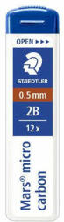 STAEDTLER Grafitbél, 2B, 0, 5 mm, STAEDTLER "Mars Micro Carbon 250 (250 05-2B)