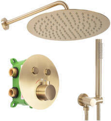 Rea Sistem de dus incastrat Rea Lungo-Miler termostatic auriu periat (5902557375530)