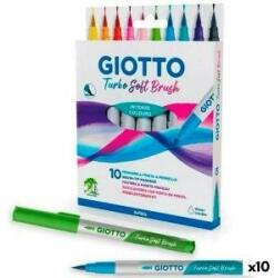 GIOTTO Set de Carioci Giotto Turbo Soft Brush Multicolor (10 Unități)