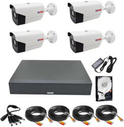 Rovision Sistem supraveghere 4 camere Rovision oem Hikvision 2MP Full HD IR 40m, DVR Pentabrid 4 Canale, Accesorii Full, HDD 500 GB (32549-) - esell