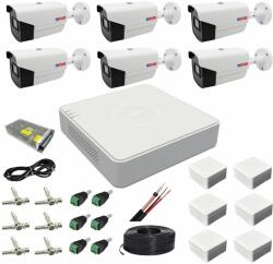 Rovision Sistem supraveghere 6 camere Rovision oem Hikvision 2MP full hd, DVR 8 canale 1080P lite, accesorii incluse (33154-)