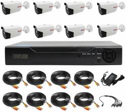 Rovision Sistem supraveghere 8 camere Rovision oem Hikvision 2MP full hd, IR40m, DVR Pentabrid 5 in 1, 8 Canale, accesorii incluse (33107-) - esell