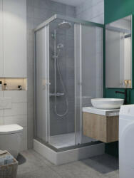 Radaway Projecta C szögletes zuhanykabin 90x90x185 cm fabrik üveg, króm profilszín 34250-01-06M (34250-01-06M)
