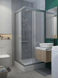 Radaway Projecta C szögletes zuhanykabin 90x90x185 cm átlátszó üveg, króm profilszín 34250-01-01M (34250-01-01M)
