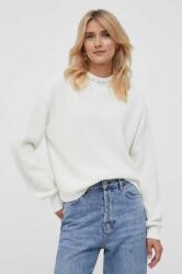 Calvin Klein pulover de bumbac culoarea bej, cu turtleneck 9BYX-SWD196_01X
