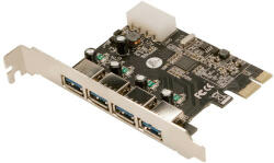LogiLink USB 3.0-ás 4 portos PCI Express kártya (PC0057A) - dstore
