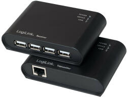 LogiLink USB 2.0 Cat. 5 hosszabító akár 50 m-ig 4-port hub-al (UA0230)