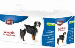TRIXIE scutece pentru câini femele (S-M; 28-40 cm ---> de exemplu pentru Dackel, Jack Russel Terrier | 12 buc / pachet)