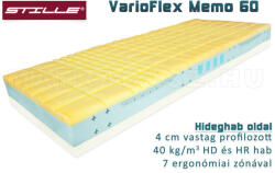 Stille VarioFlex Memo 60 7 zónás félkemény ágybetét 140x200 3D Tencel huzattal