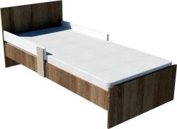  Zoli Trio ifjúsági gyermekágy 200×90 cm - Sötét sonoma/fehér/desmond (ezüst tölgy)
