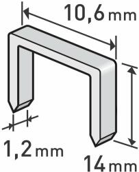 Extol Tűzőgép kapocs profi 14 mm (10, 6×0, 52×1, 2 mm) 1000 db (8852205)