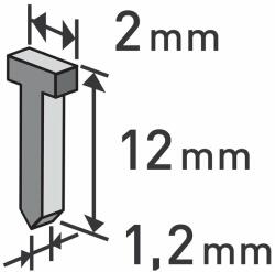 Extol Tűzőgép szeg fejjel profi 12 mm (2, 0x1, 2 mm) 1000 db (8852404)