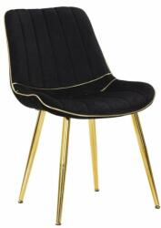 Mauro Ferretti PARIS fekete és arany bársony fotel - 2 DB