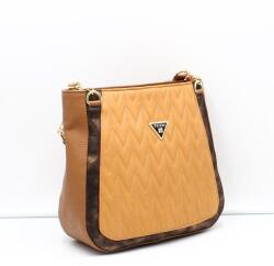 Terazo csaubarna / mustársárga / bronz rostbőr női válltáska 740