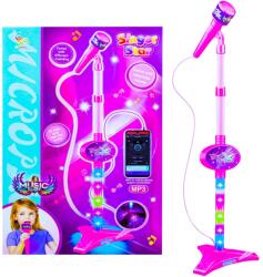  Microfon cu baterii si suport, pentru fete (NBN000HD-8829) Instrument muzical de jucarie