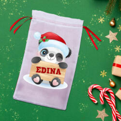 Partikellékek Egyedi névre szóló Mikulás zsák - Pandamacis