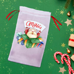 Partikellékek Egyedi névre szóló Mikulás zsák - Mikulásos