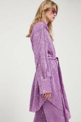 Stine Goya ruha lila, mini, egyenes - lila M - answear - 69 585 Ft