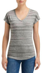 Anvil Női póló V-nyakú, Anvil ANL675VID, karcsúsított, oldalvarrott, ID Silver-S