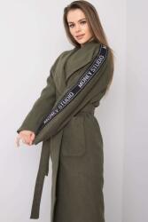 FiatalDivat Hosszú női Danni kabát övvel, khaki színben (FP359757-36)
