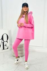 FiatalDivat Pamut szett pulcsiból és leggingsből, 9463 fényes rózsaszín (HK25070)