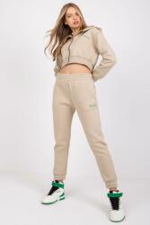 FiatalDivat Kaliforniai tréningruha cipzáras, bézs színű, crop-top pulóverrel (FP382717-L/XL)