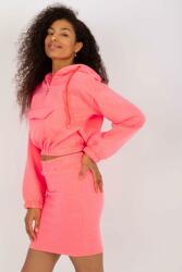 FiatalDivat Emilie neon rózsaszín crop felső pulóver és szoknya szett (FP392608)