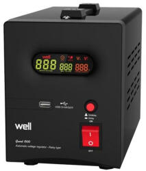 Well Stabilizator automat de tensiune Well, 1500 VA, USB (AVR-REL-GUARD1500-WL)
