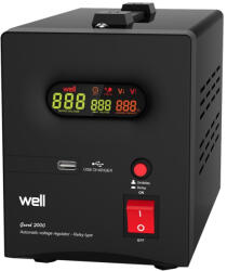 Well Stabilizator automat cu releu Well, 2000 VA (AVR-REL-GUARD2000-WL)