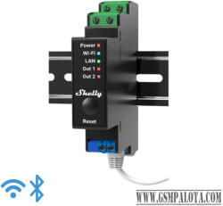 Shelly Pro 2PM DIN sínre szerelhető Wifi-s, áramfogy. méréssel (SHELLY-PRO2PM)