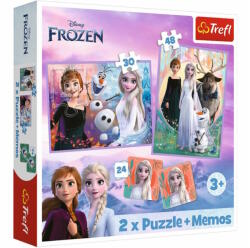 Trefl Jégvarázs Hercegnők a földjükön 2 az 1-ben puzzle és memóriajáték (93335)