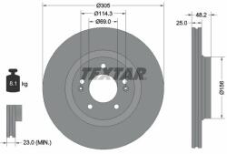 TEXTAR Disc frana TEXTAR PRO 92333203 (92333203)