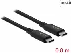 Delock USB 4.0 Type C Összekötő Fekete 80cm 86979 (86979)