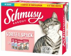 Schmusy RAGOUT Adult in Sauce Multibox 12x100g plic hrana in sos pentru pisici