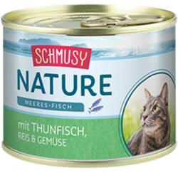 Schmusy Nature conserva pentru pisica, ton cu legume in aspic 185 g