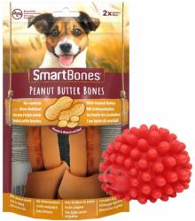 SmartBones Medium Recompense pentru caini, cu unt de arahide si pui x 2 + minge GRATIS