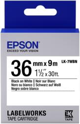 Epson LK-7WBN fehér alapon fekete eredeti címkeszalag (C53S657006) - onlinetoner
