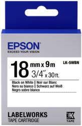 Epson LK-5WBN fehér alapon fekete eredeti címkeszalag (C53S655006) - onlinetoner
