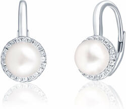 JwL Luxury Pearls Elegáns ezüst fülbevaló gyönggyel és cirkónium kővel JL0640 - vivantis