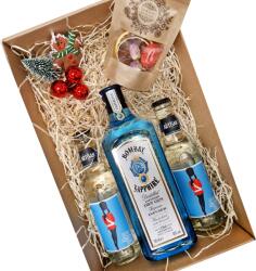  Karácsonyi Bombay gin tonik csomag karton díszdobozban - bareszkozok